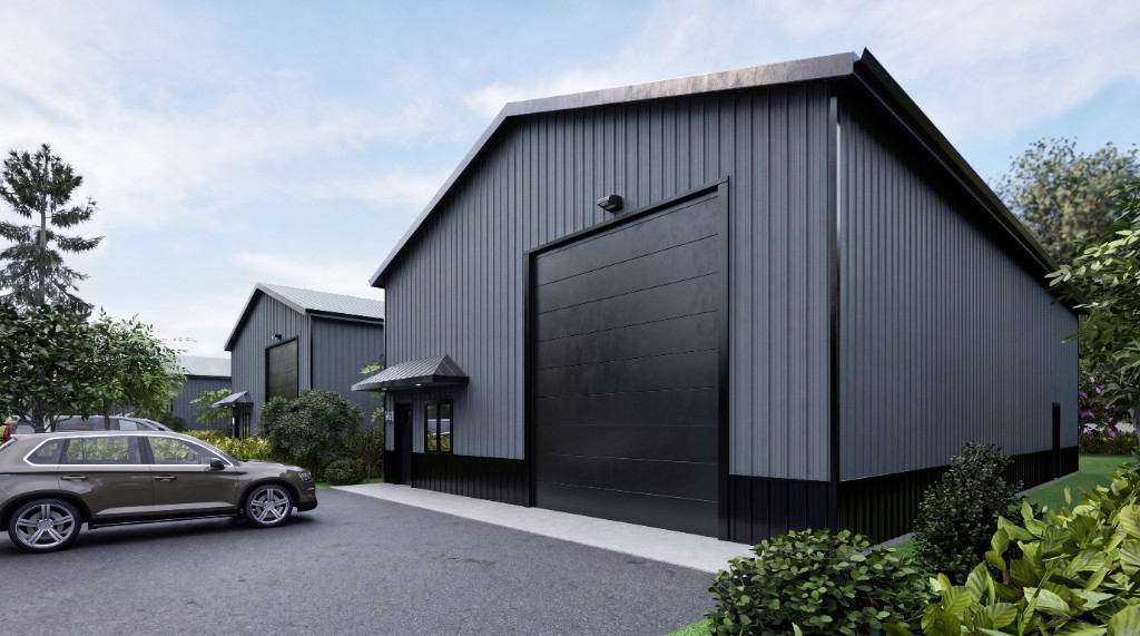 Premium steel building exterior