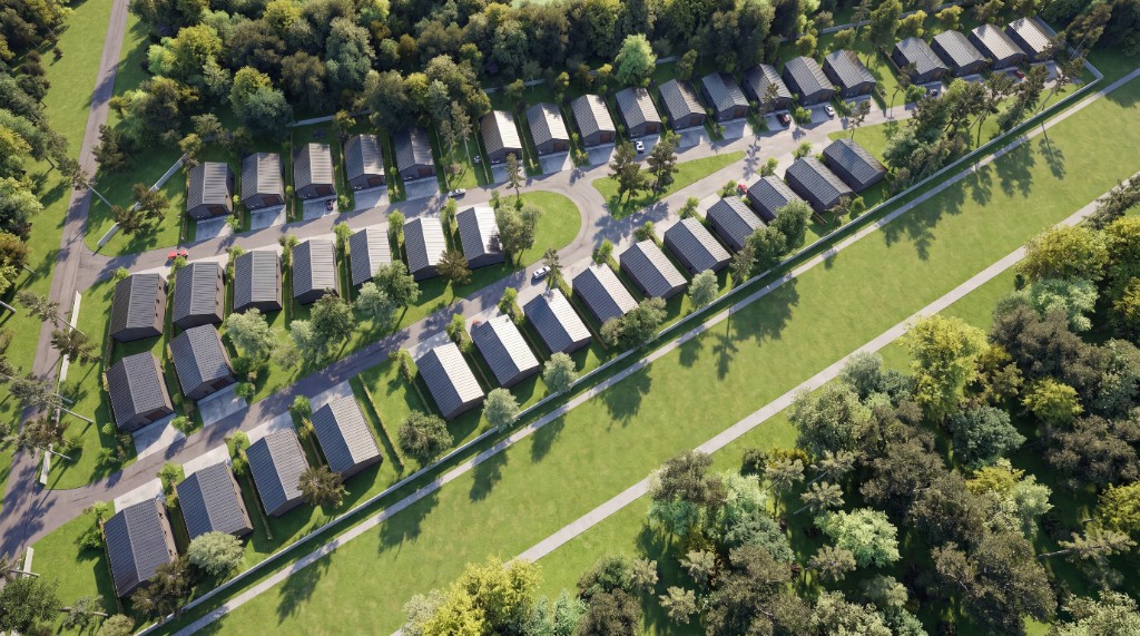 Aerial image of development layout